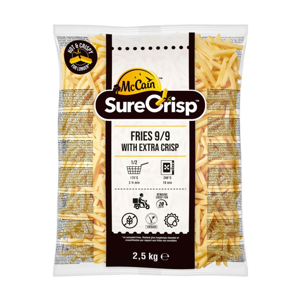 Mccain frites sure crisp 9/9 2,5kg