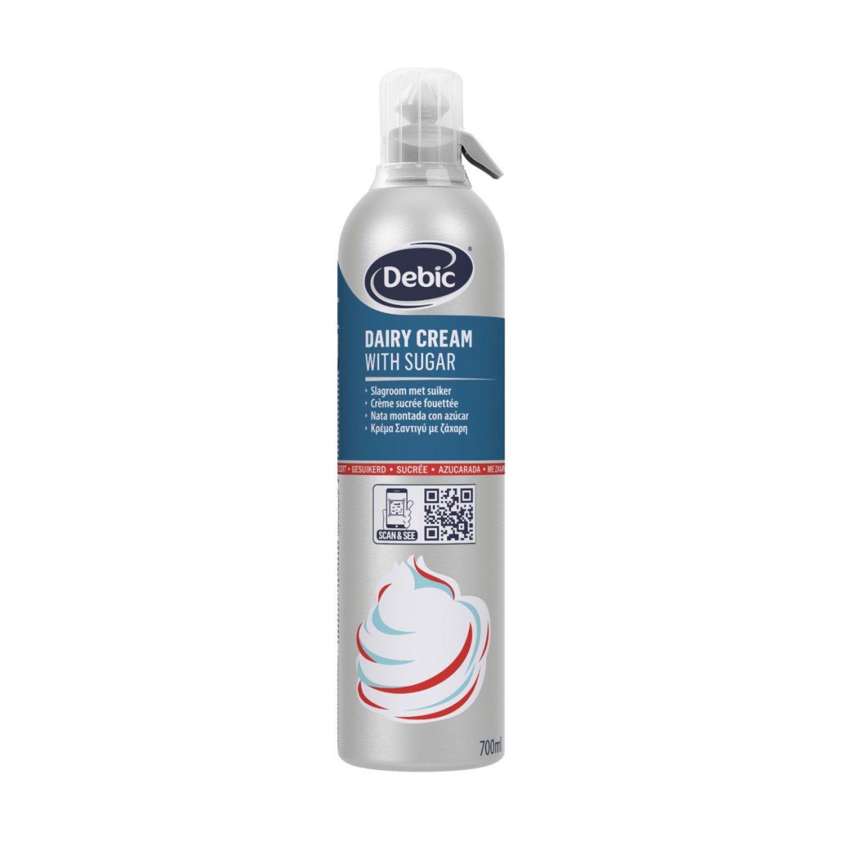 Debic slagroom met suiker 0,7L