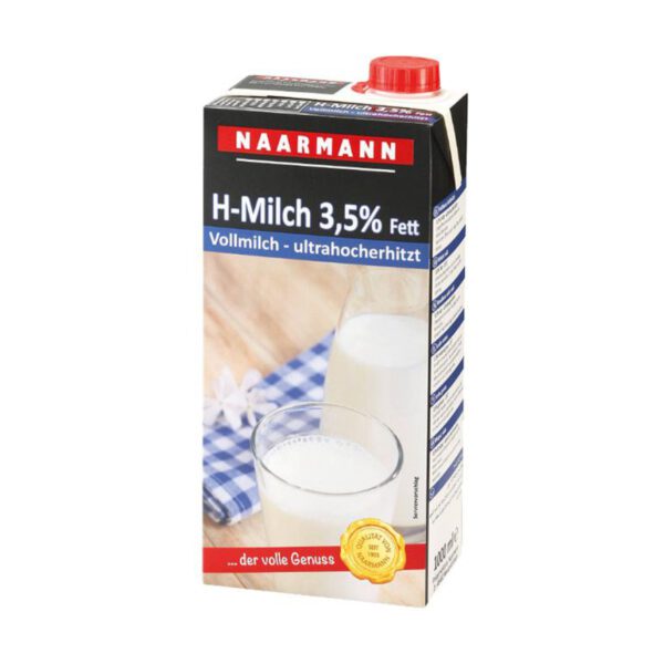 Naarmann houdbare volle melk 12 x 1L